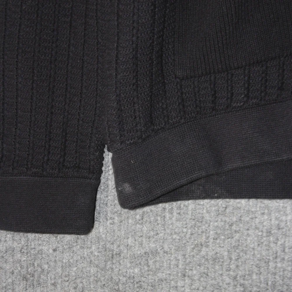 J Crew Cardigan Sweater Mens XL Black Shawl Collar‎ Ribbed Knit Button Front
